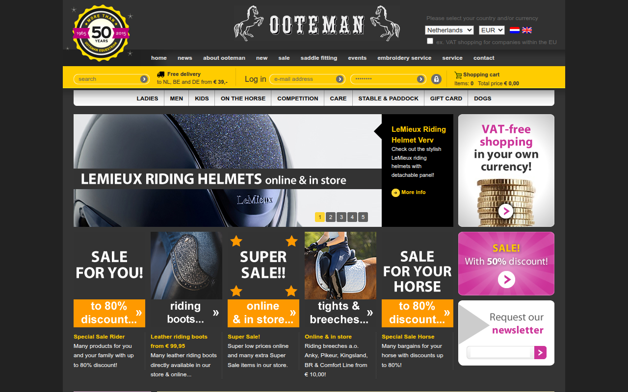 Screenshot van ooteman.nl