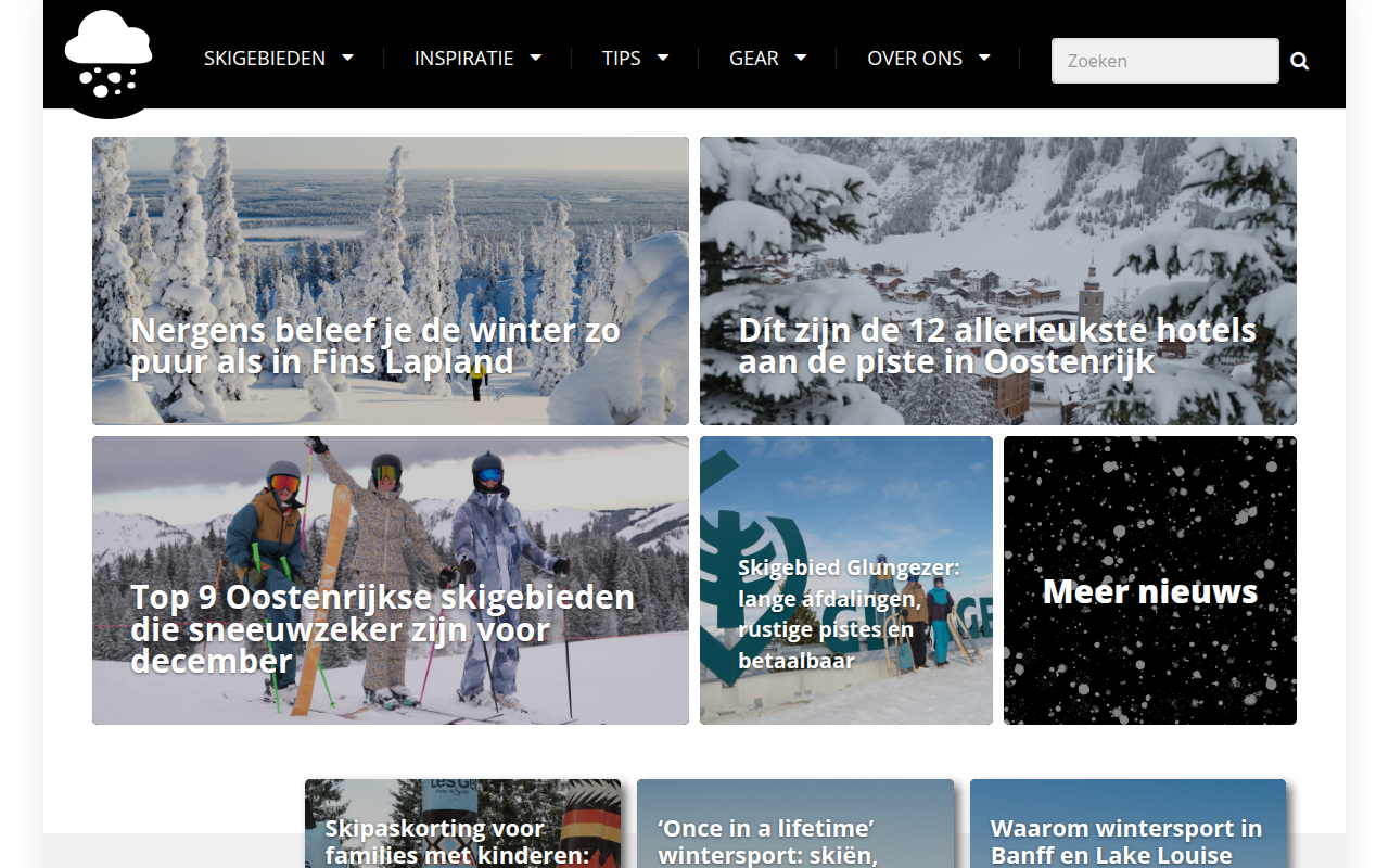 Screenshot van op-wintersport.nl