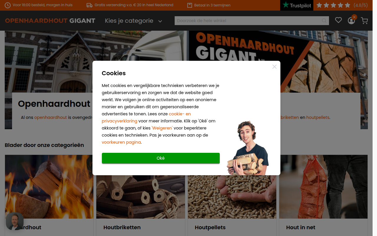 Screenshot van openhaardhout-gigant.nl