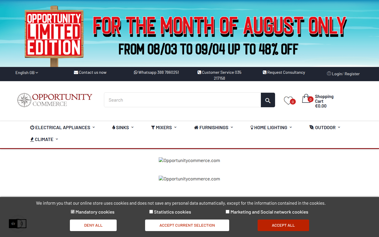 Screenshot van opportunitycommerce.com