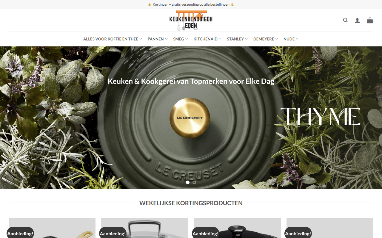 Screenshot van opslagkeuken.com