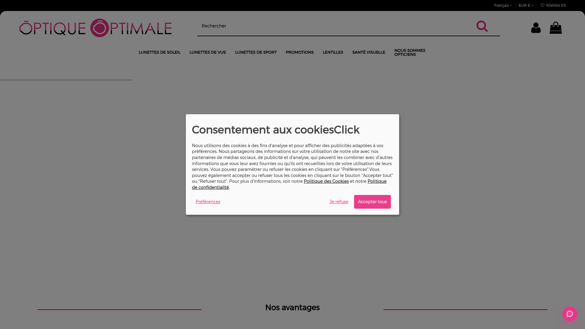 Screenshot van optimaleoptique.com