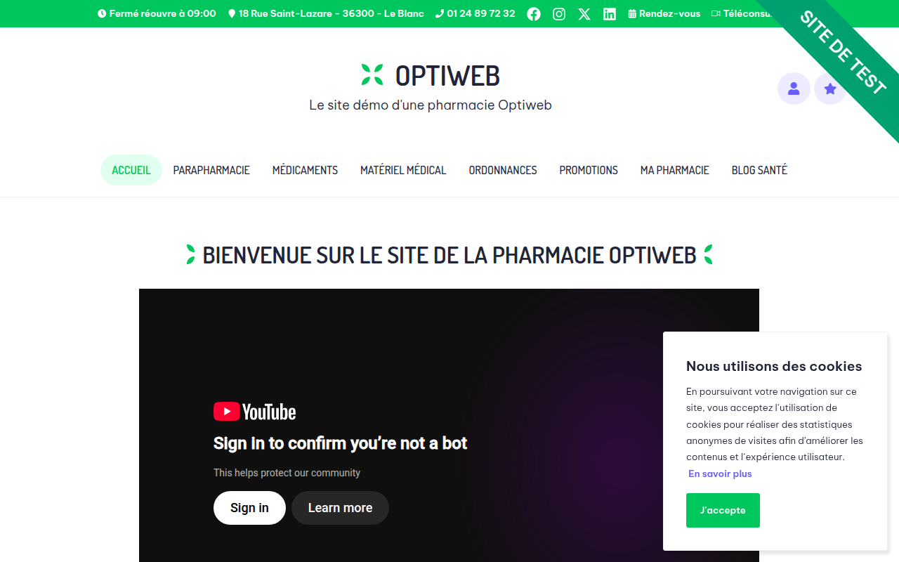 Screenshot van optiweb.pharminfo.fr