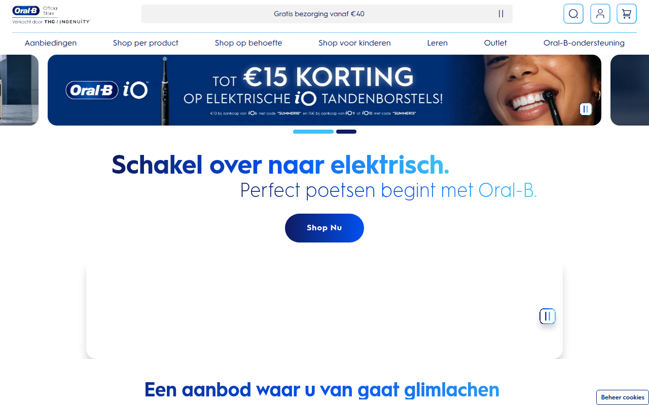 Screenshot van oralb.nl