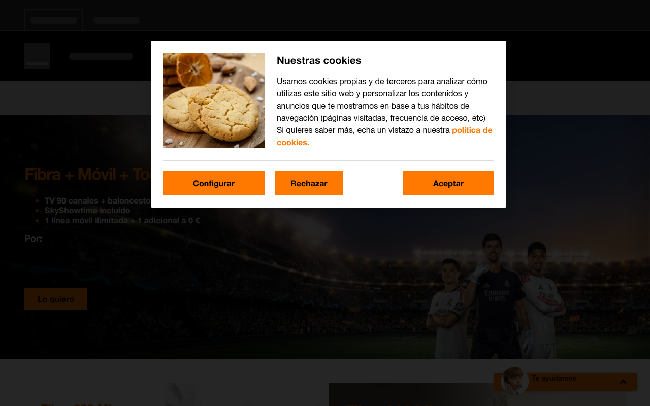 Screenshot van orange.es