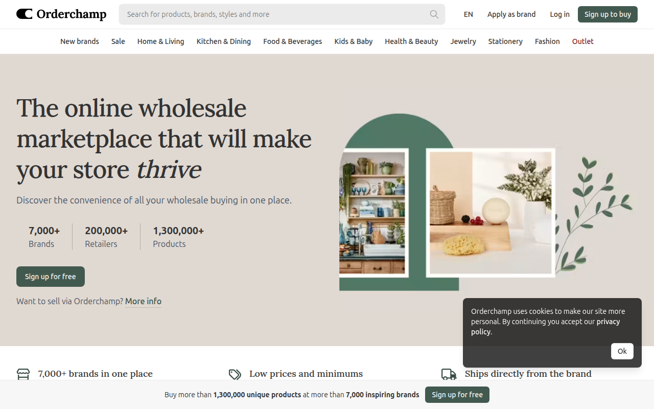 Screenshot van orderchamp.com