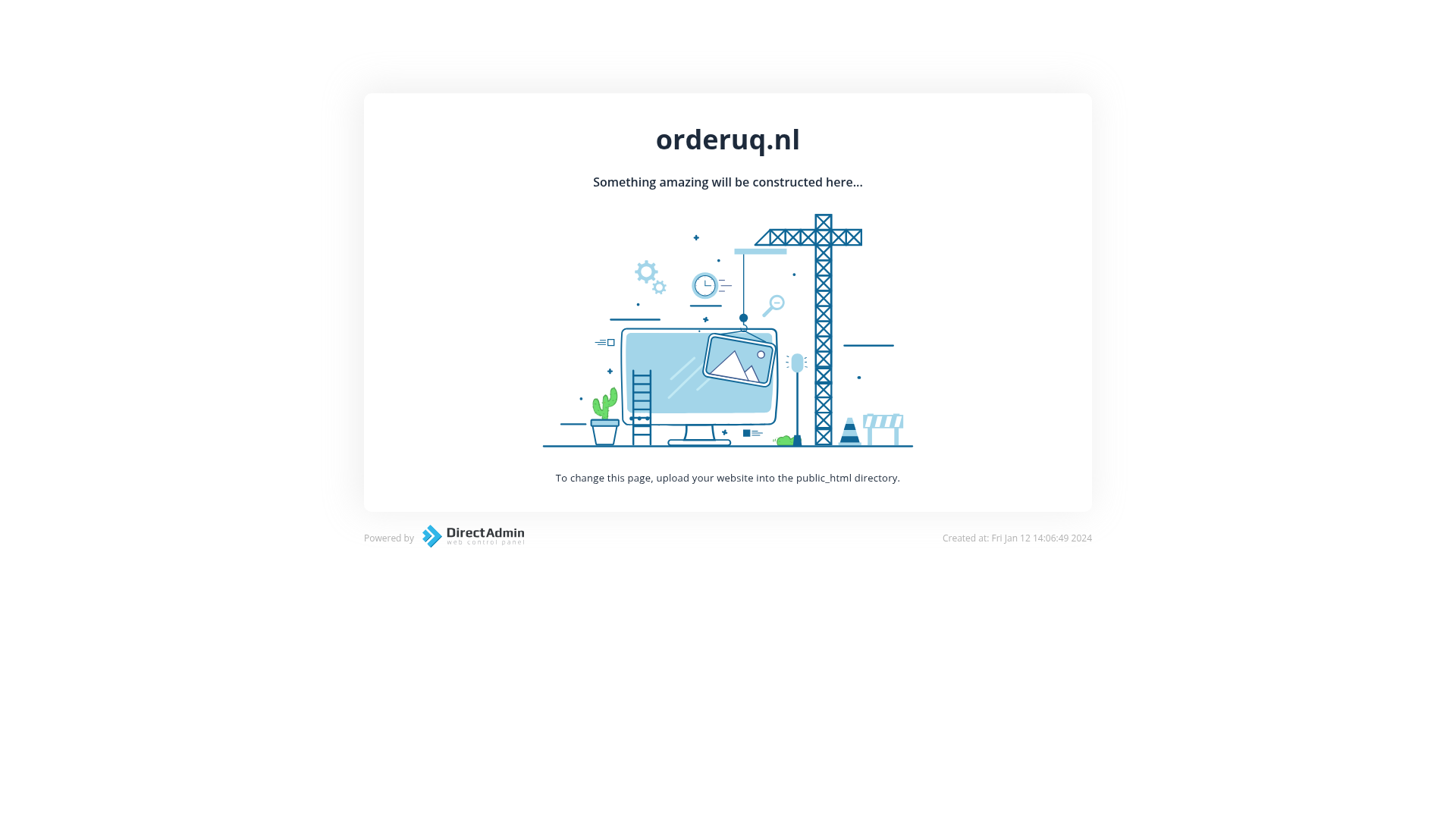 Screenshot van orderuq.nl