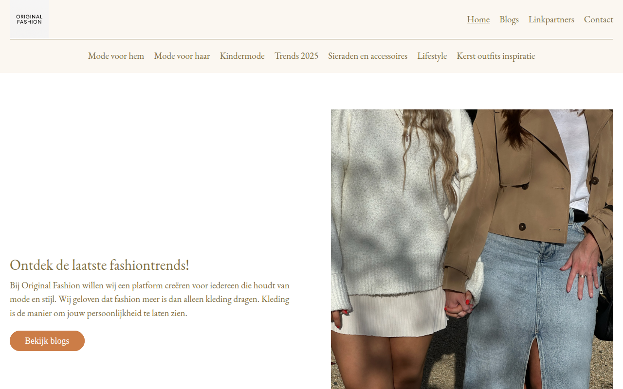 Screenshot van original-fashion.nl