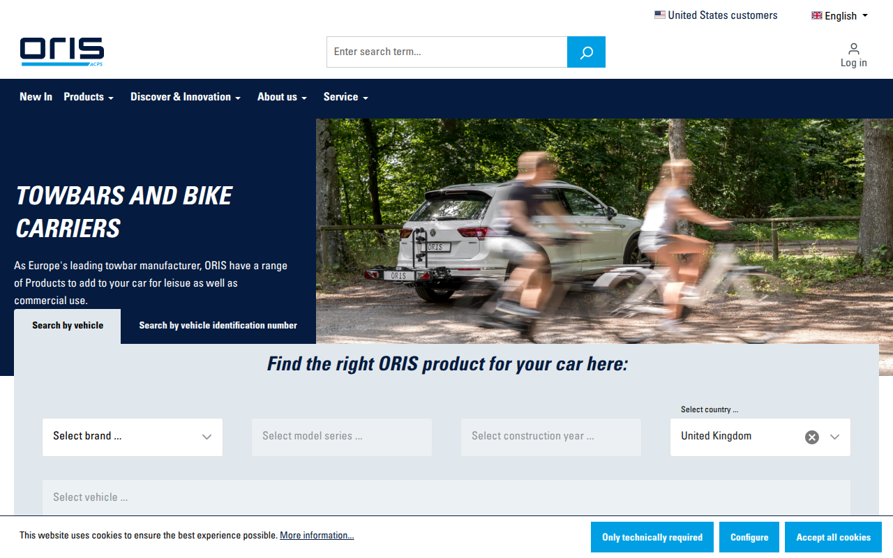 Screenshot van oris-automotive.com