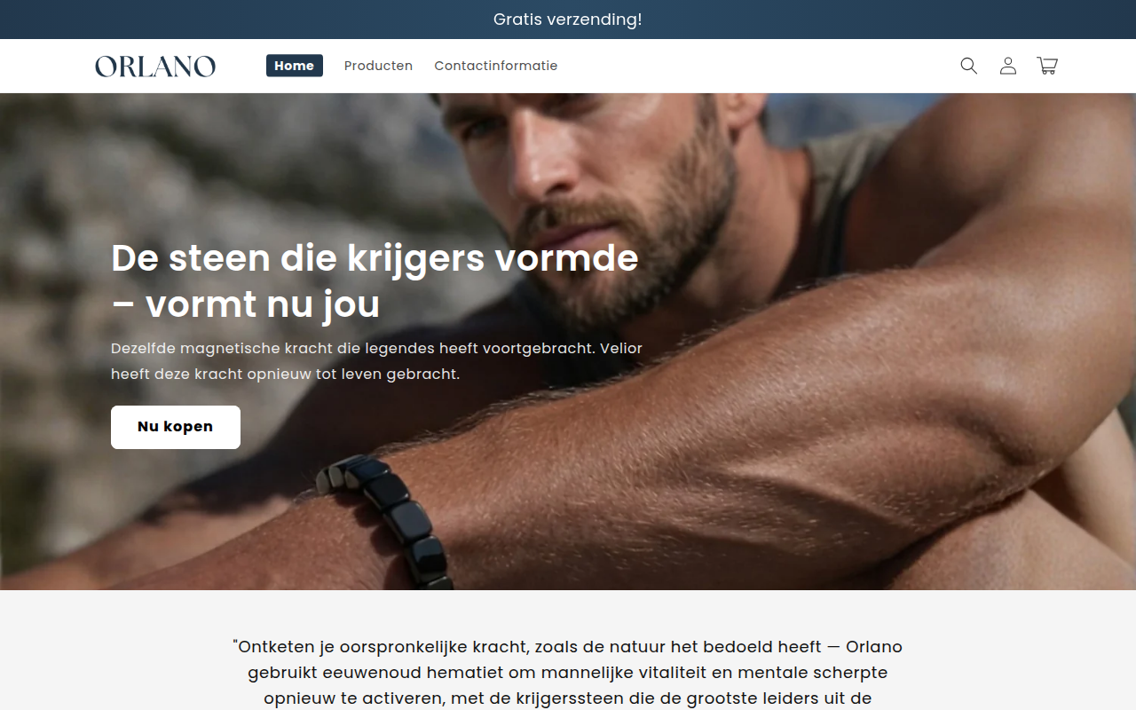 Screenshot van orlano.nl