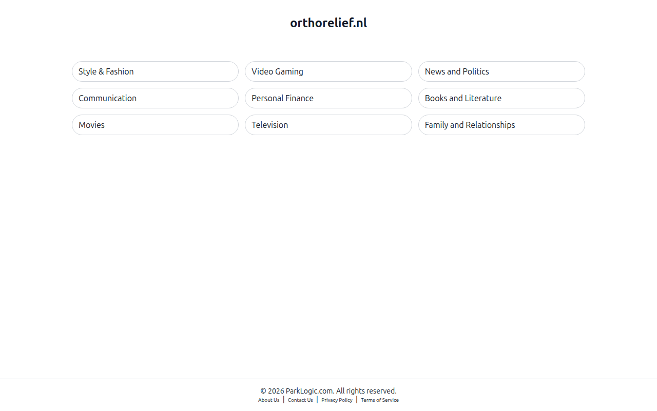 Screenshot van orthorelief.nl