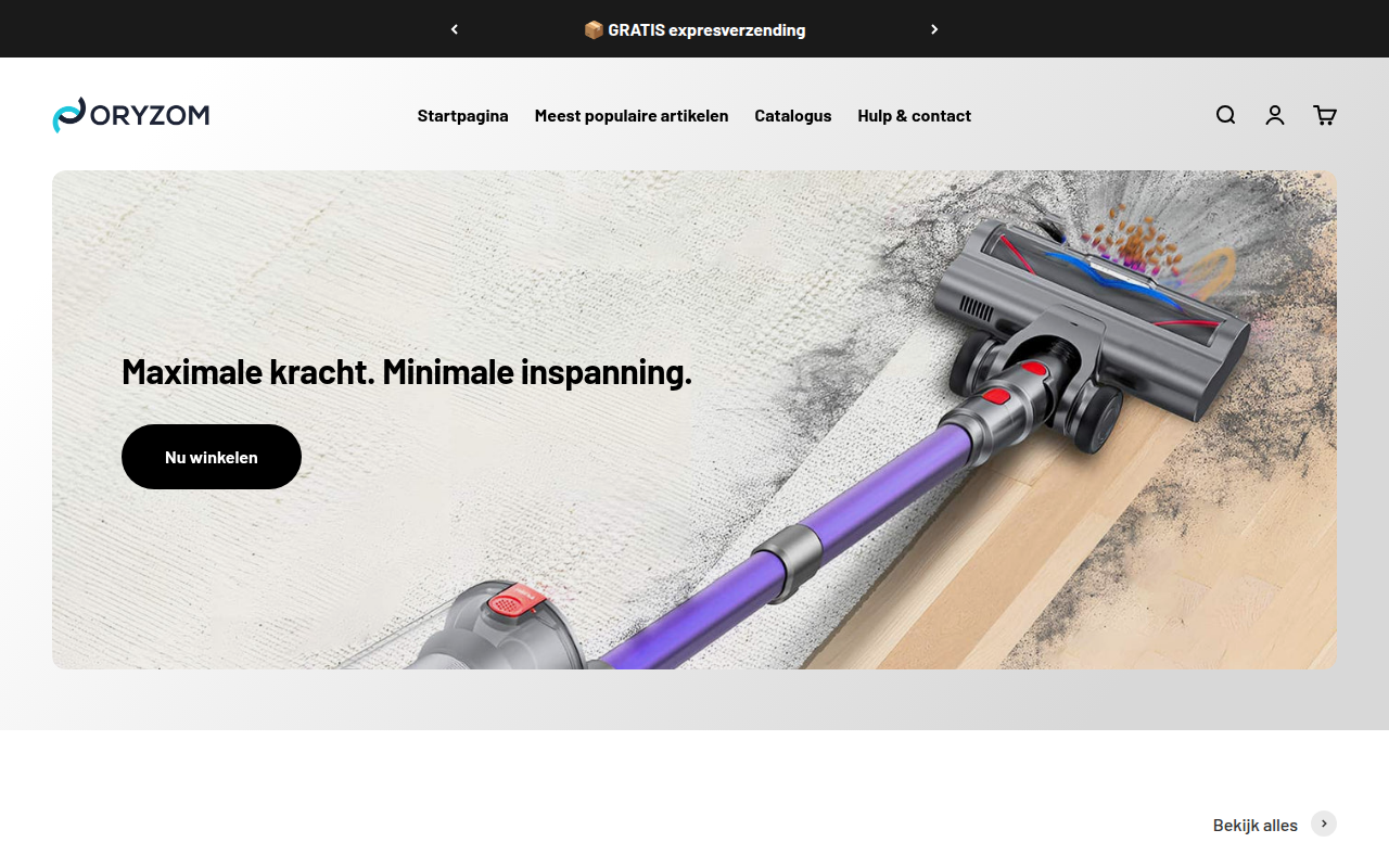 Screenshot van oryzom.nl