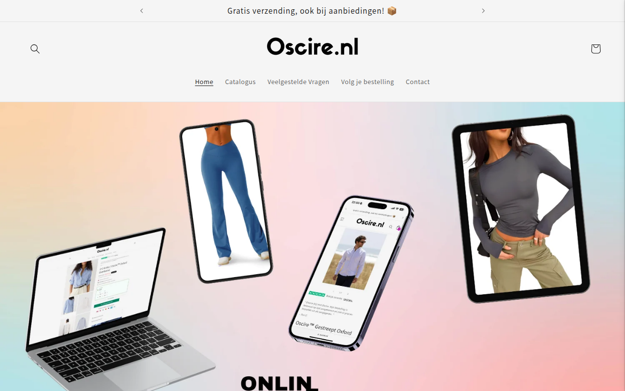 Screenshot van oscire.nl
