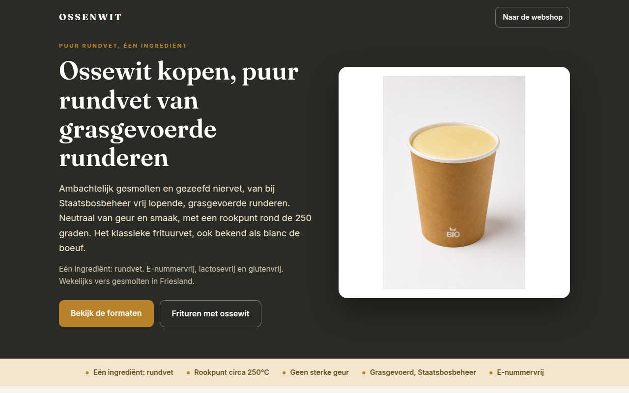 Screenshot van Ossewit kopen | puur rundvet van grasgevoerde runderen | OSSENWIT