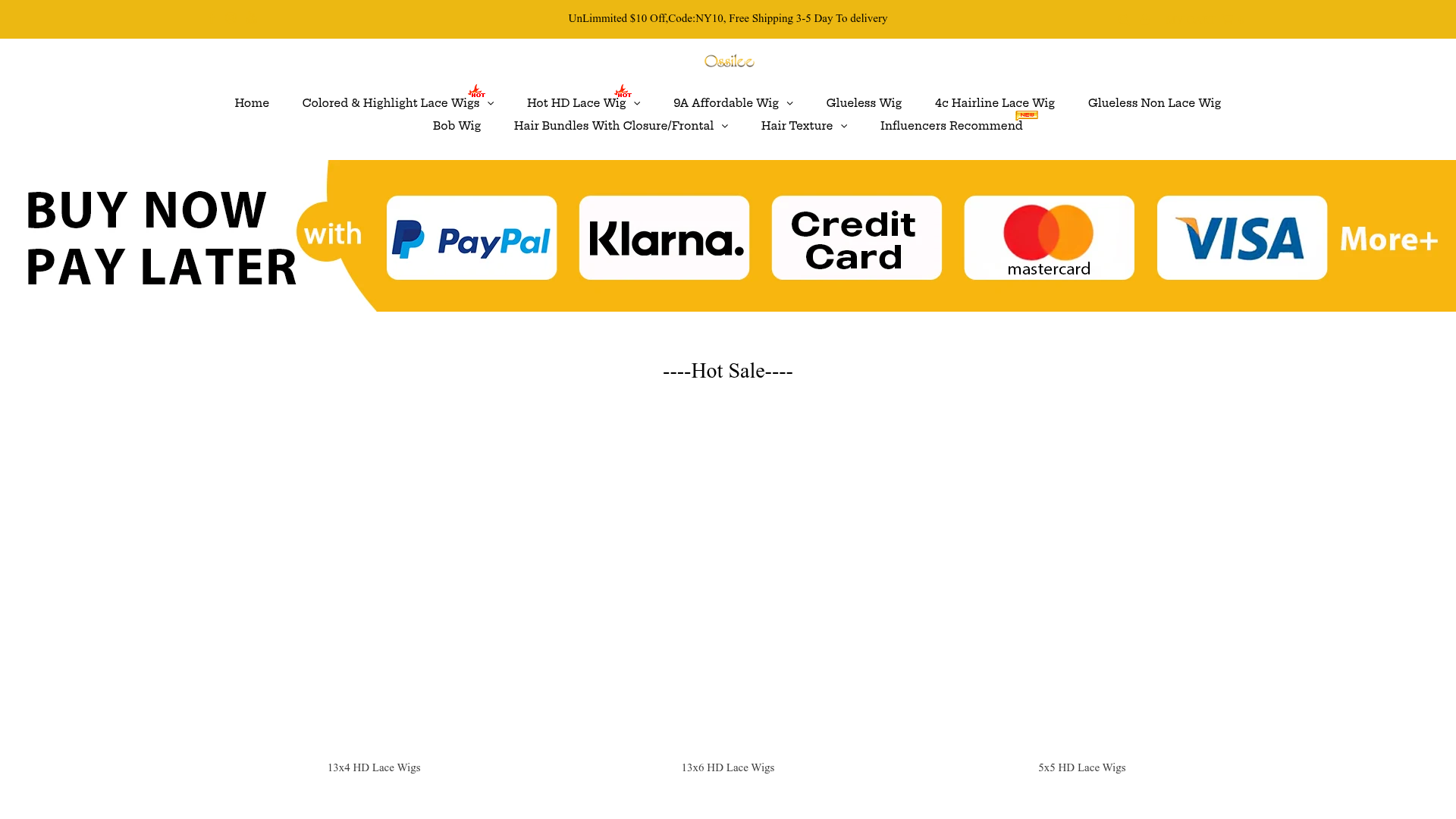 Screenshot van ossileehair.com
