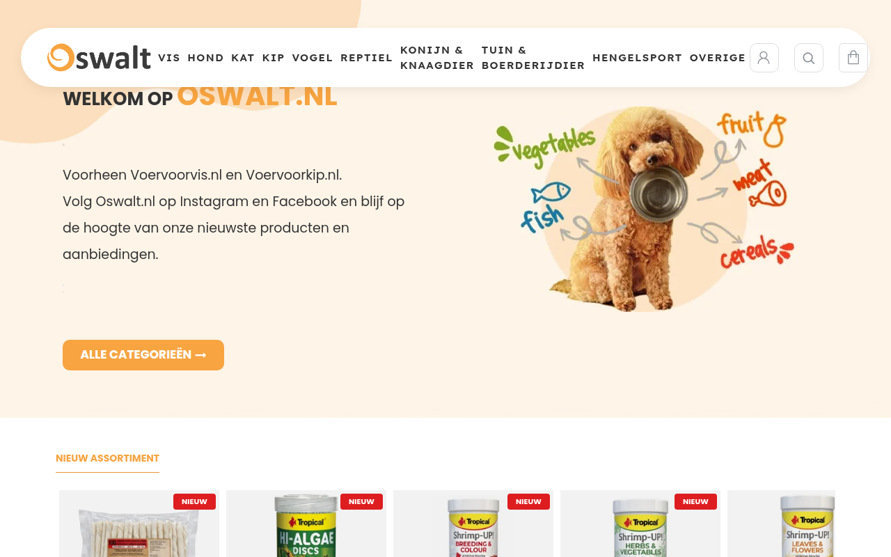 Screenshot van oswalt.nl