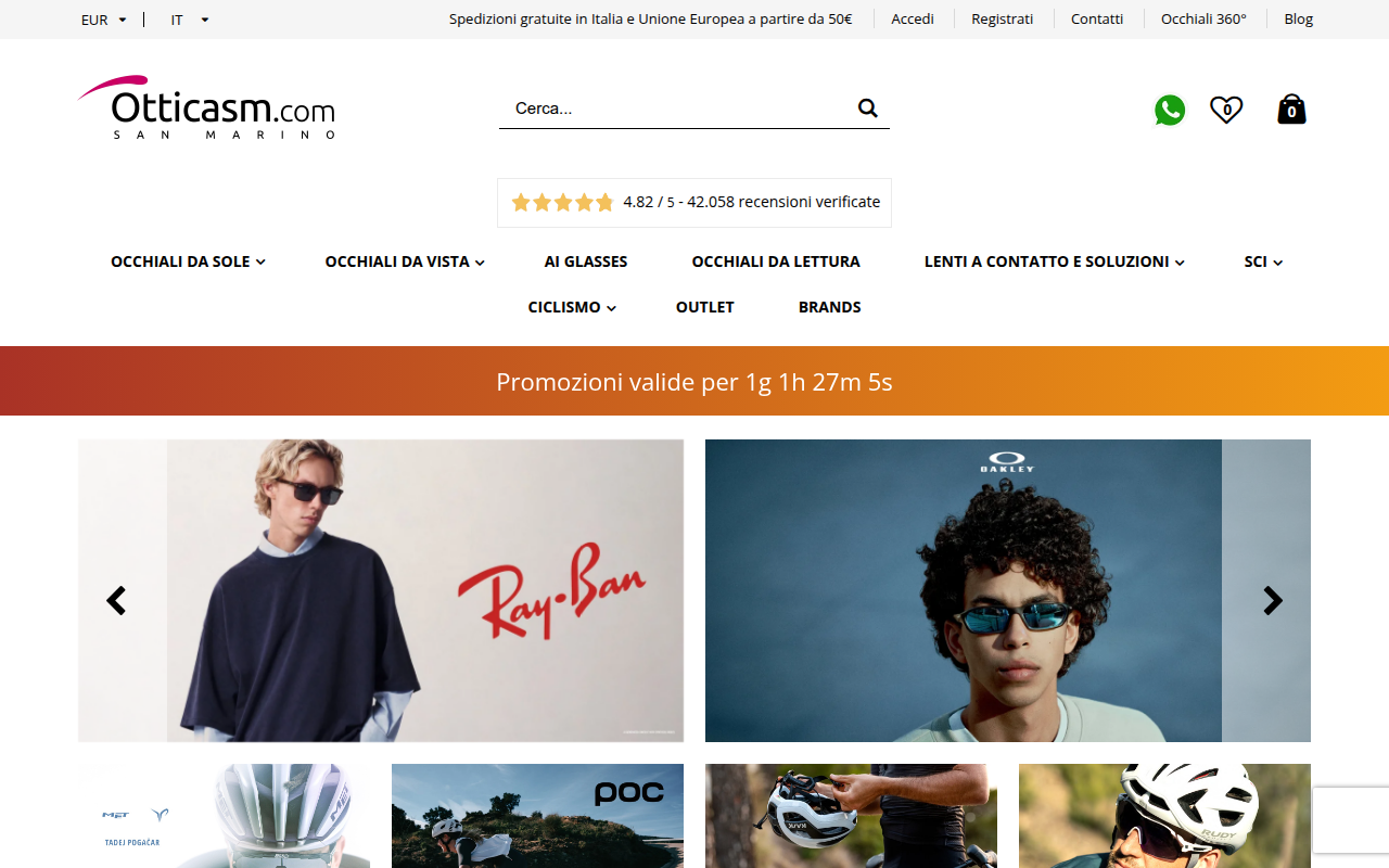 Screenshot van otticasm.com