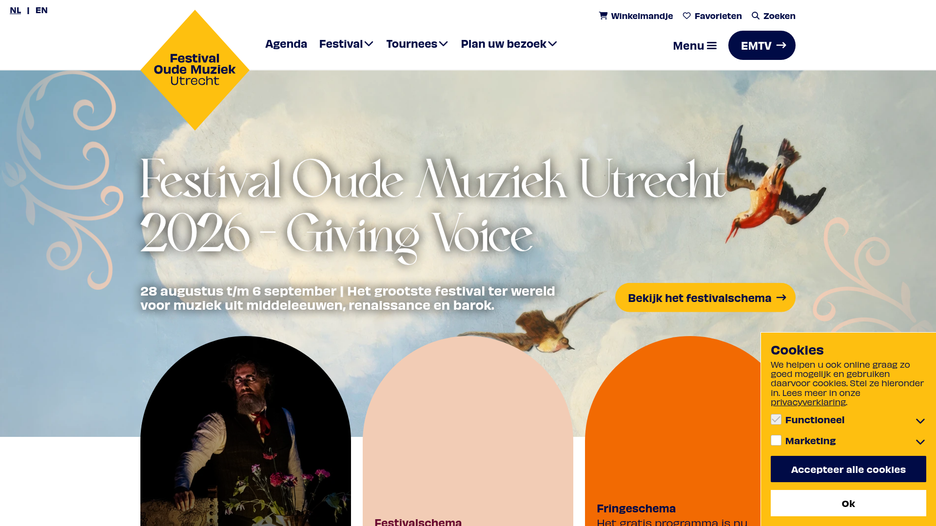 Screenshot van oudemuziek.nl