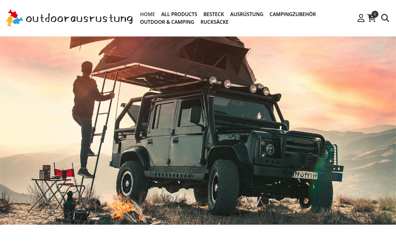 Screenshot van outdoorausrustung.com