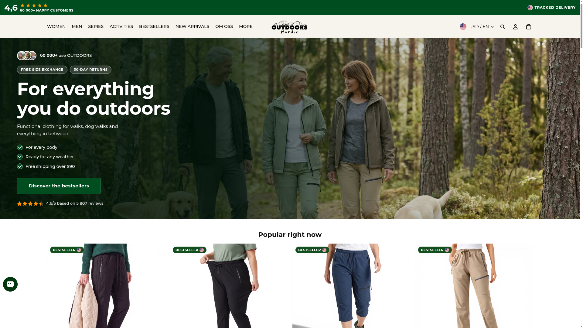 Screenshot van outdoorsnordic.com
