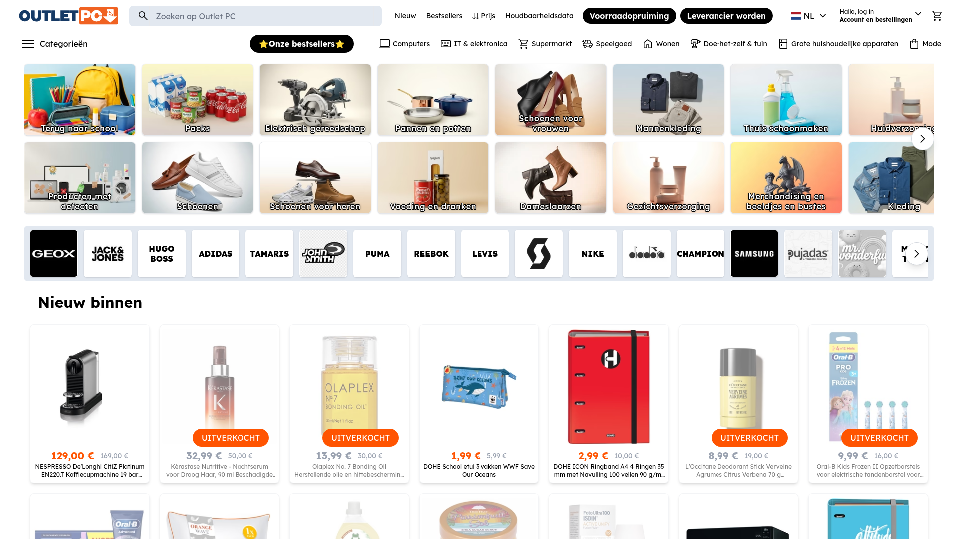 Screenshot van outlet-pc.com