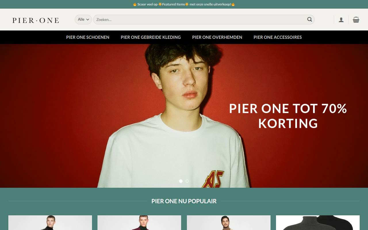 Screenshot van outletpieronenl.com