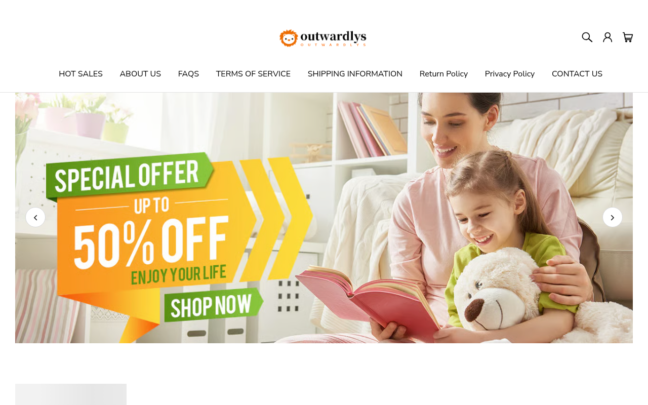 Screenshot van outwardlys.com