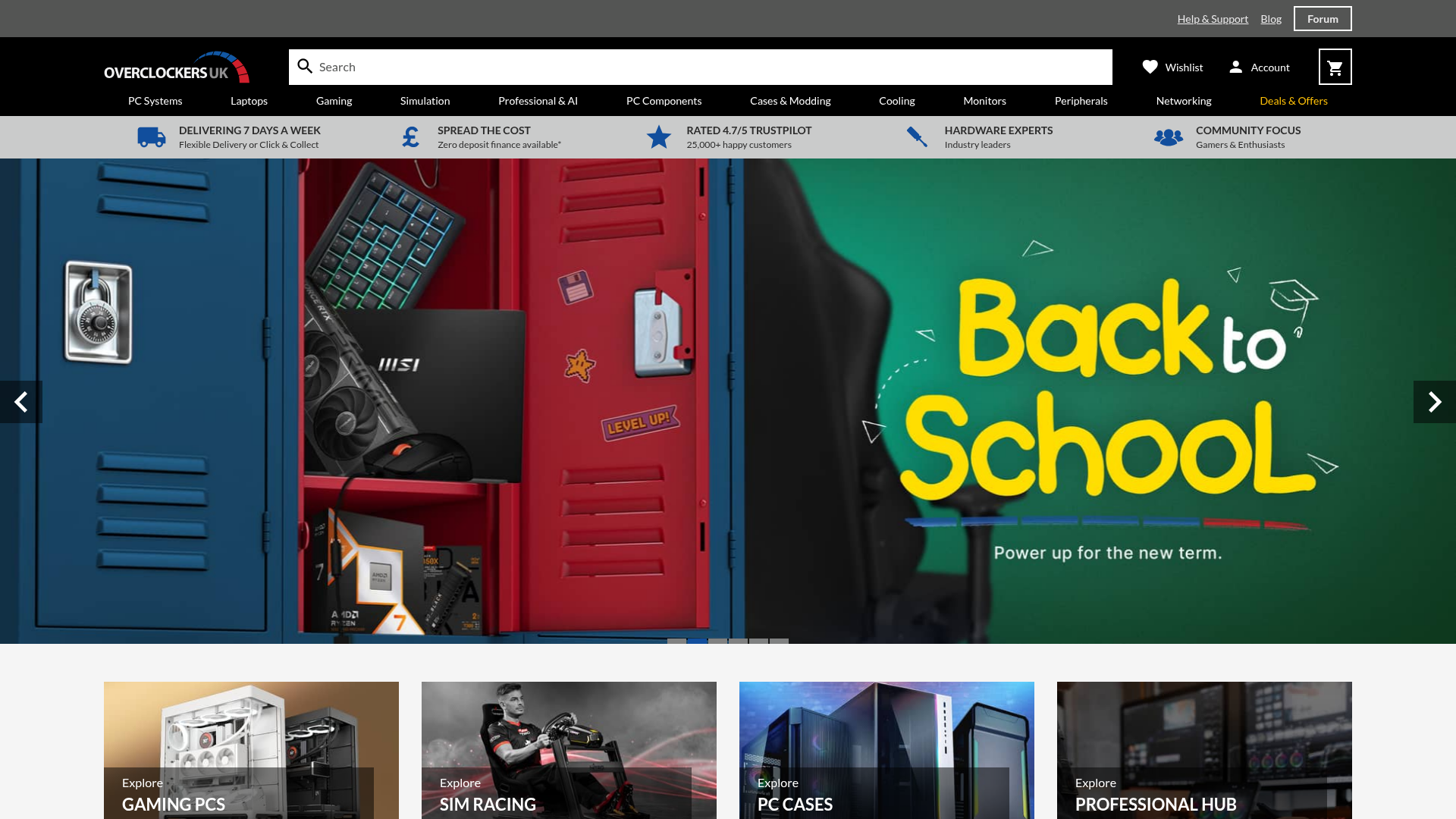Screenshot van overclockers.co.uk