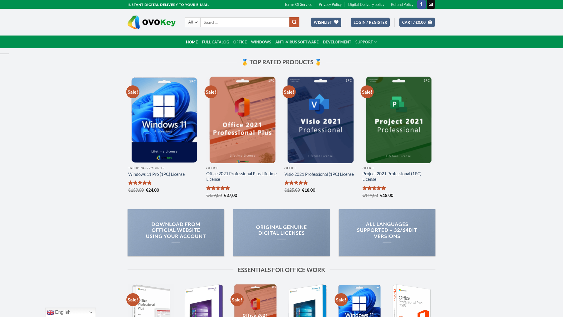 Screenshot van ovokey.com