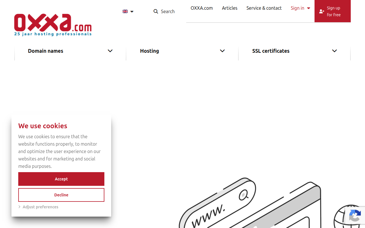 Screenshot van oxxa.com