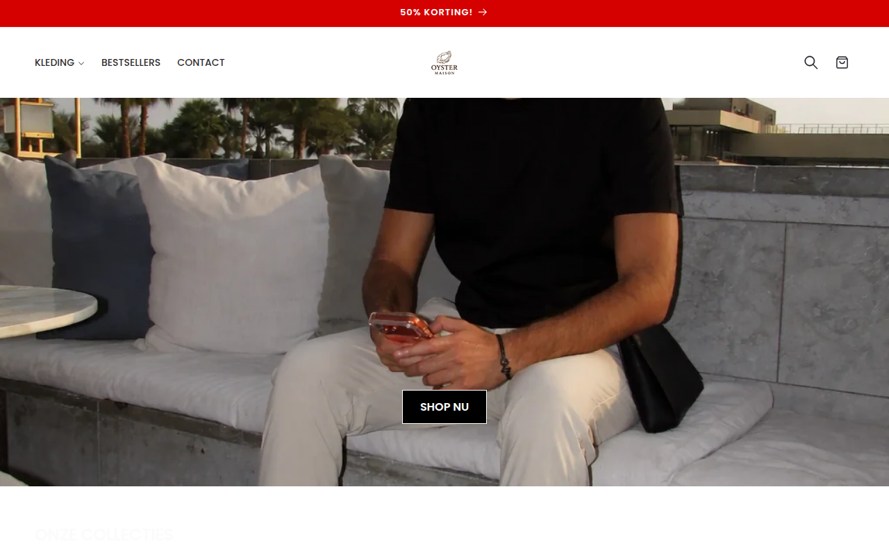 Screenshot van oystermaison.nl