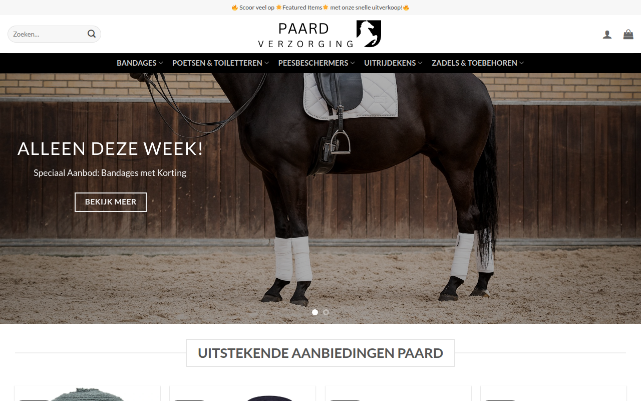 Screenshot van paardverzorging.com