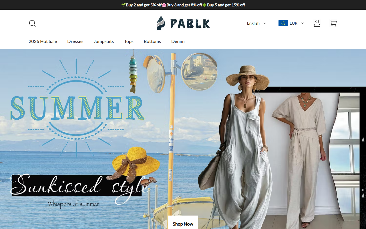 Screenshot van pablk.com