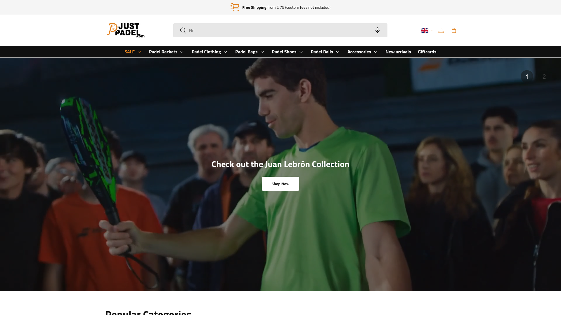 Screenshot van padelloods.com