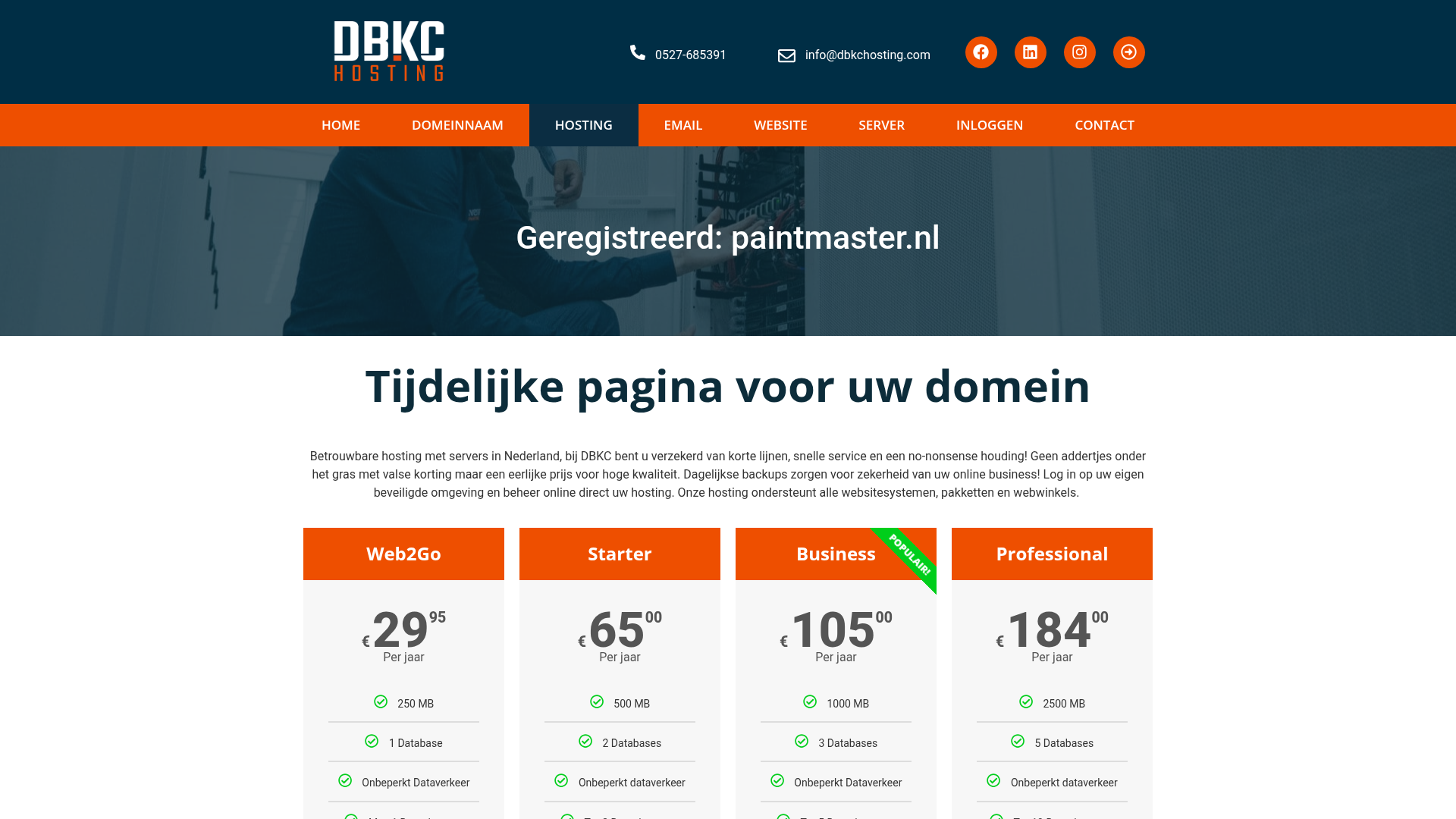 Screenshot van paintmaster.nl