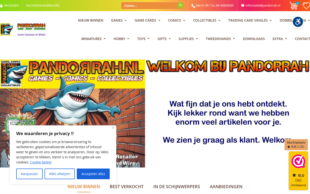 Screenshot van pandorrah.nl