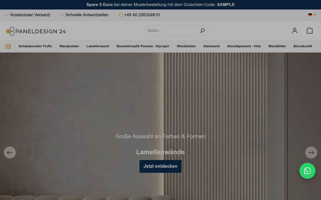 Screenshot van paneldesign24.de