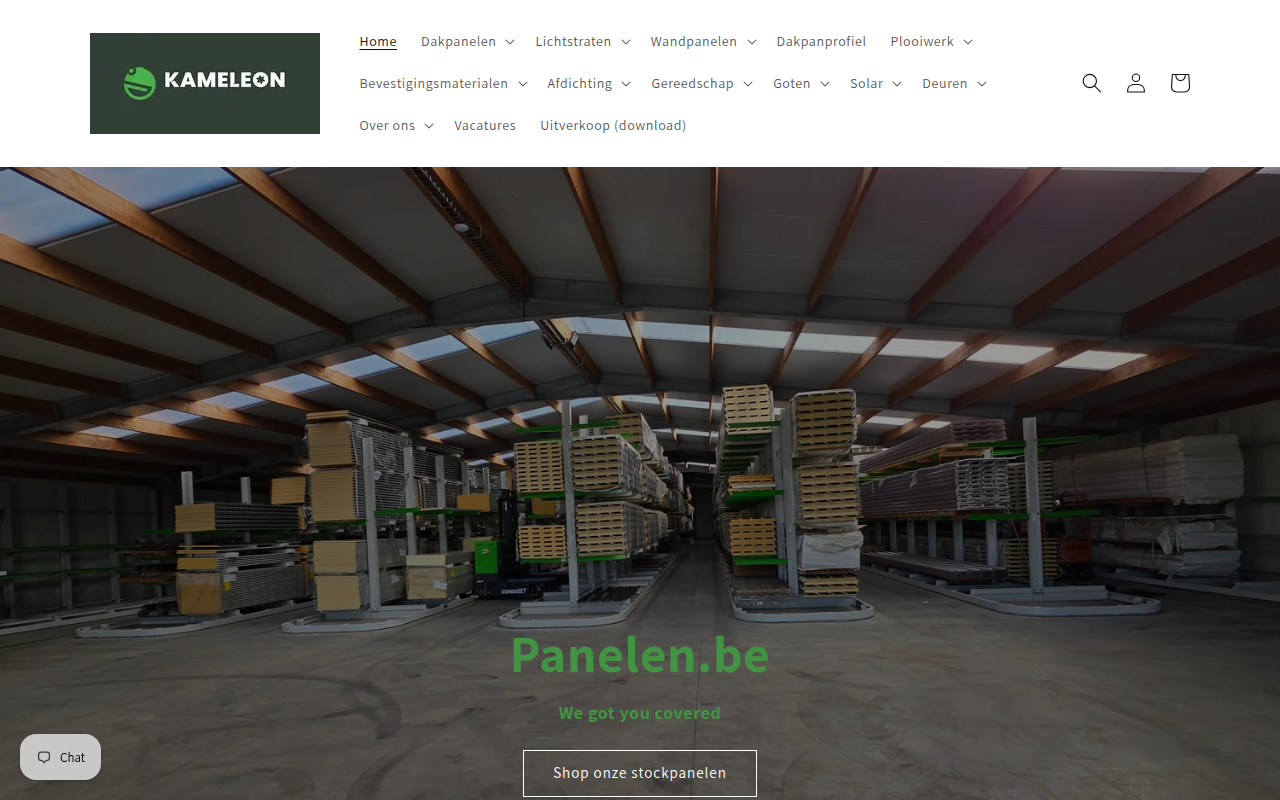 Screenshot van panelen.be