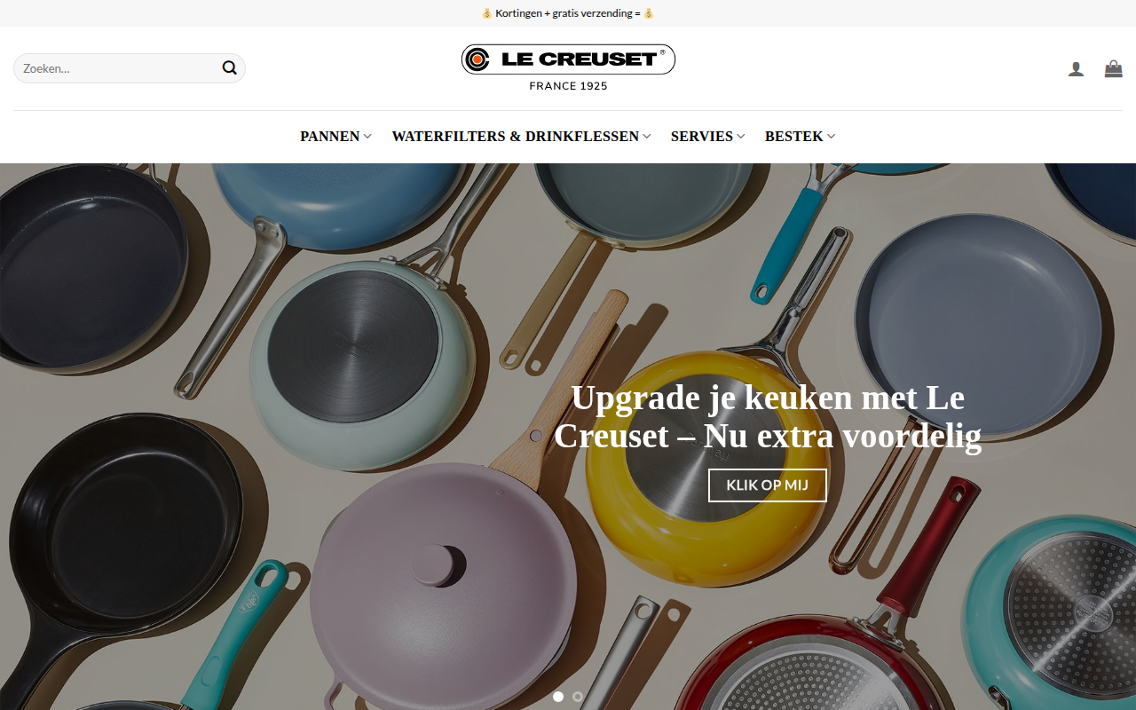 Screenshot van pannenwinkelen.com