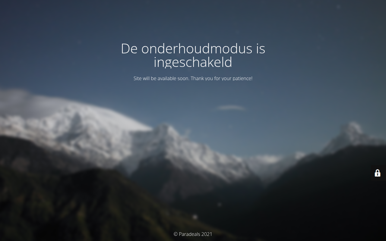 Screenshot van paradeals.nl
