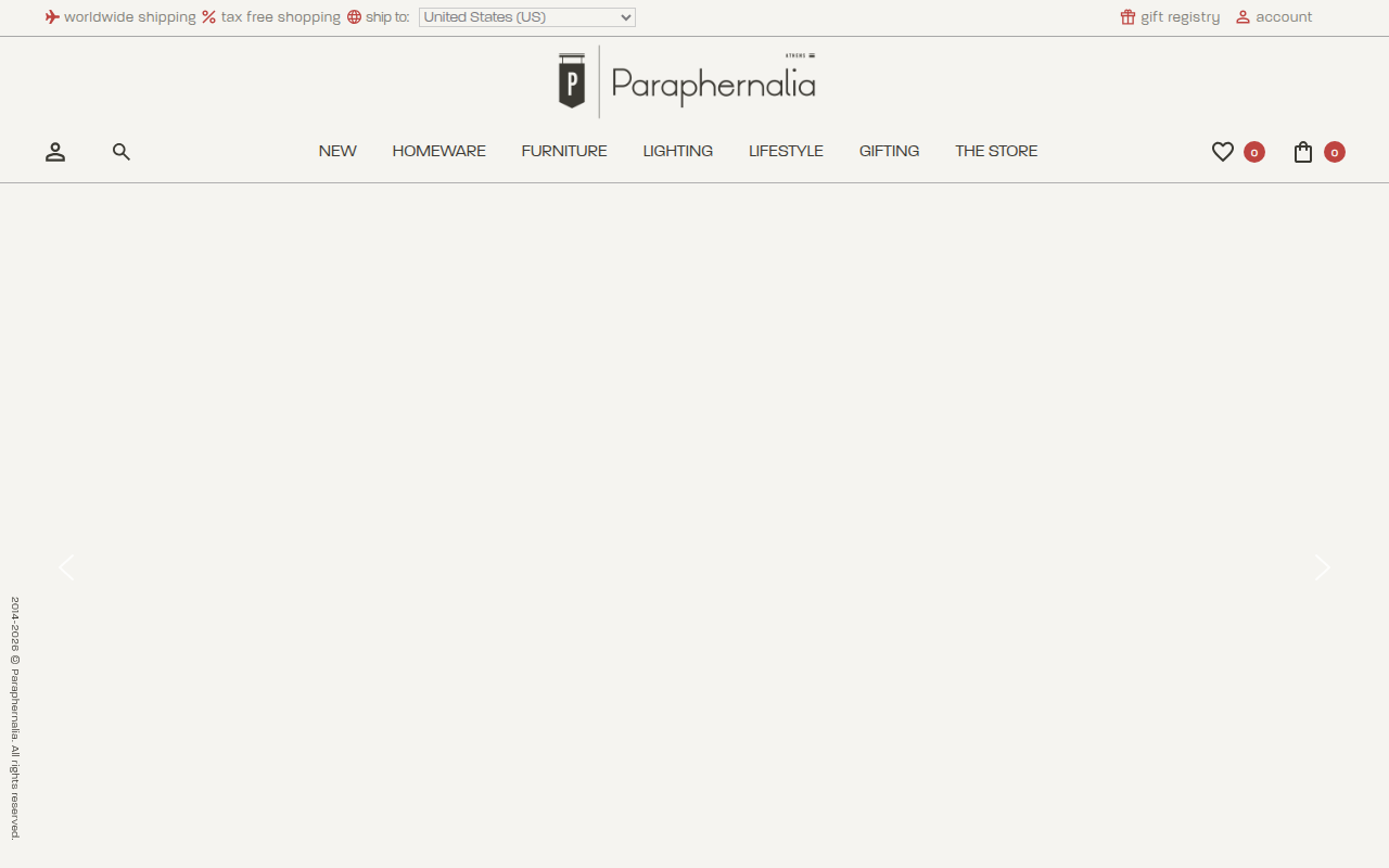 Screenshot van paraphernalia.gr