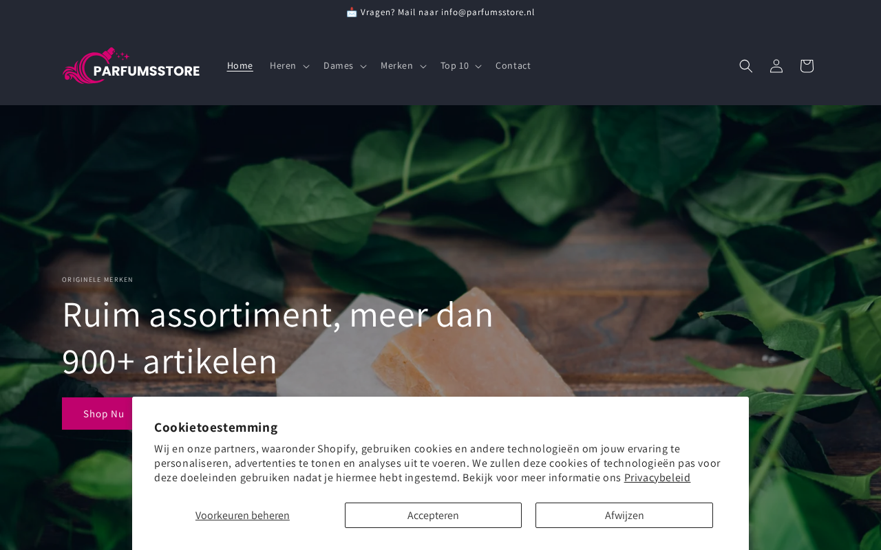 Screenshot van parfumsstore.nl