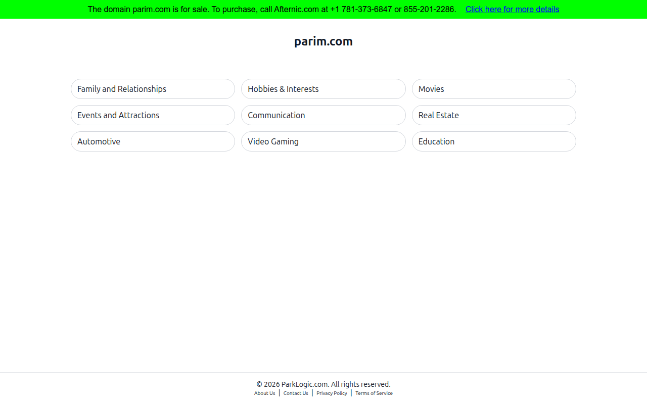 Screenshot van parim.com