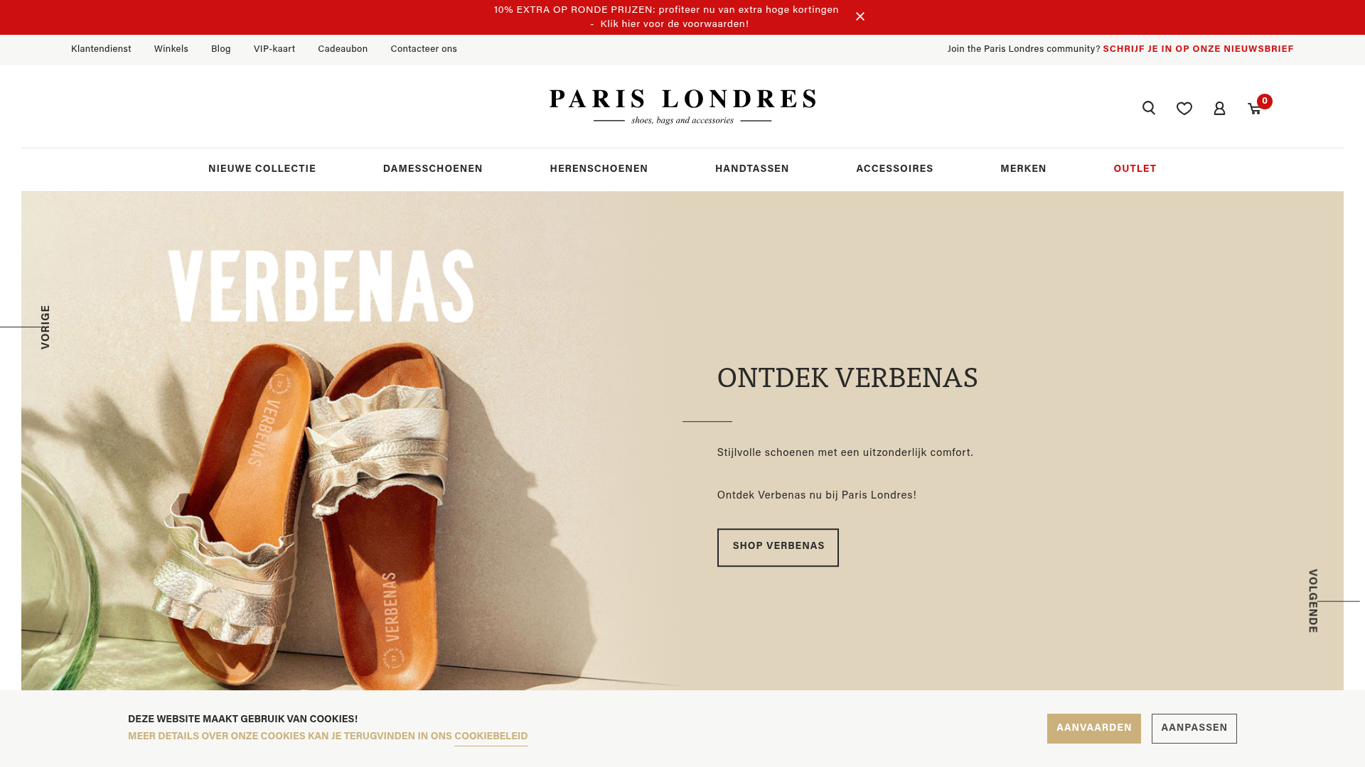 Screenshot van parislondres.be