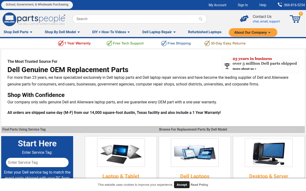 Screenshot van parts-people.com