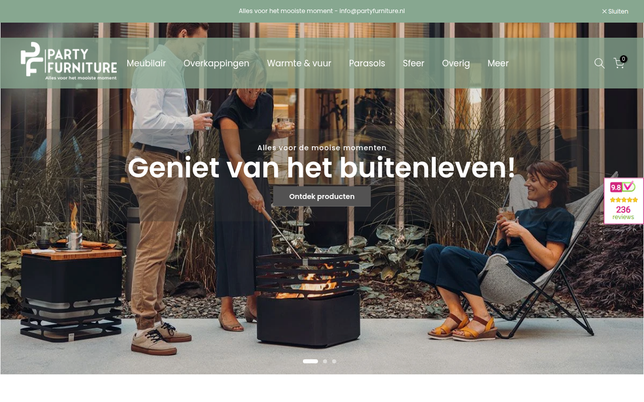 Screenshot van partyfurniture.nl
