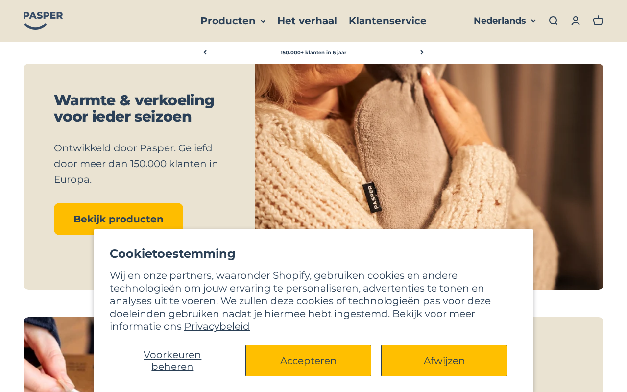 Screenshot van pasper.nl