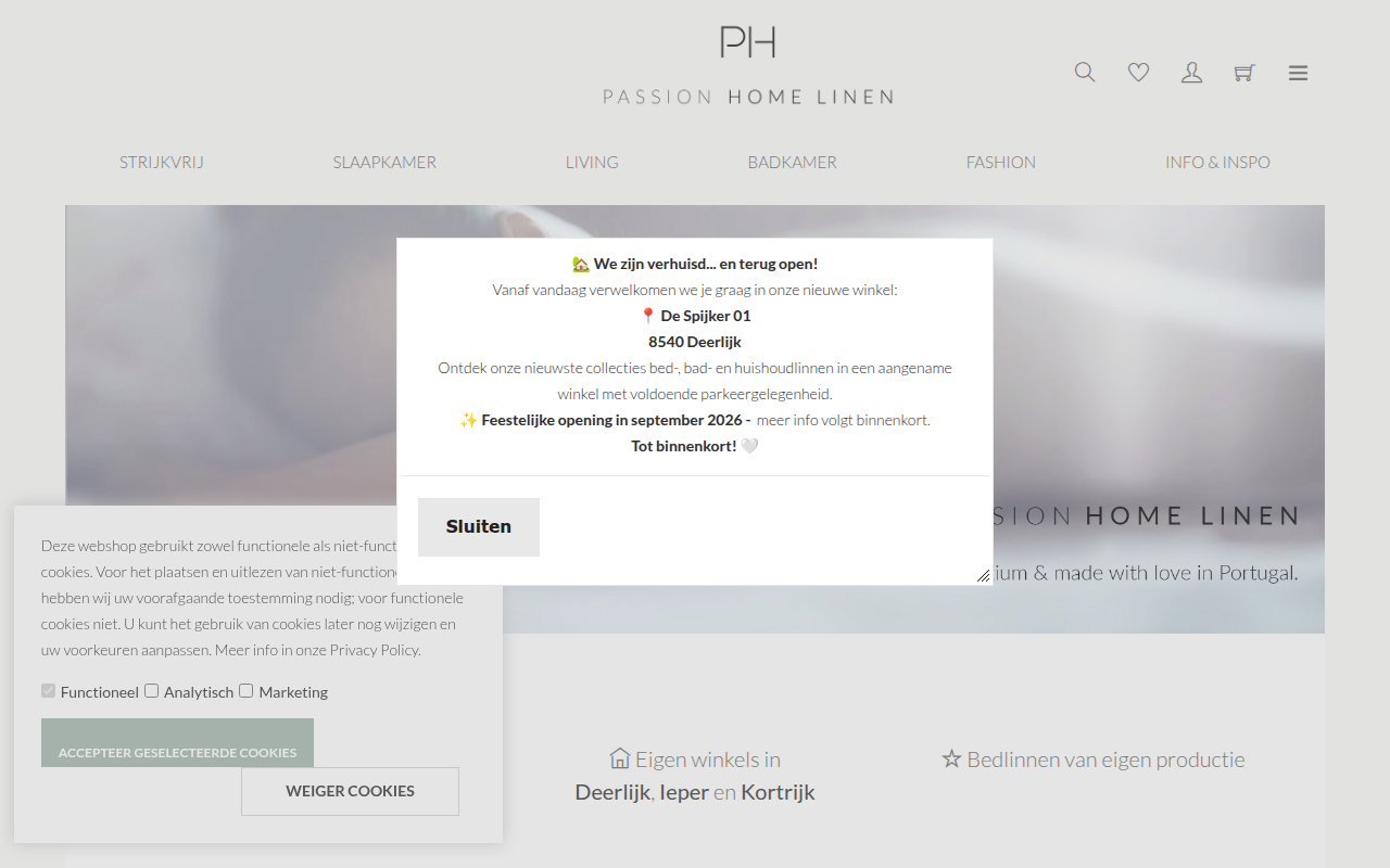 Screenshot van passionhomelinen.be
