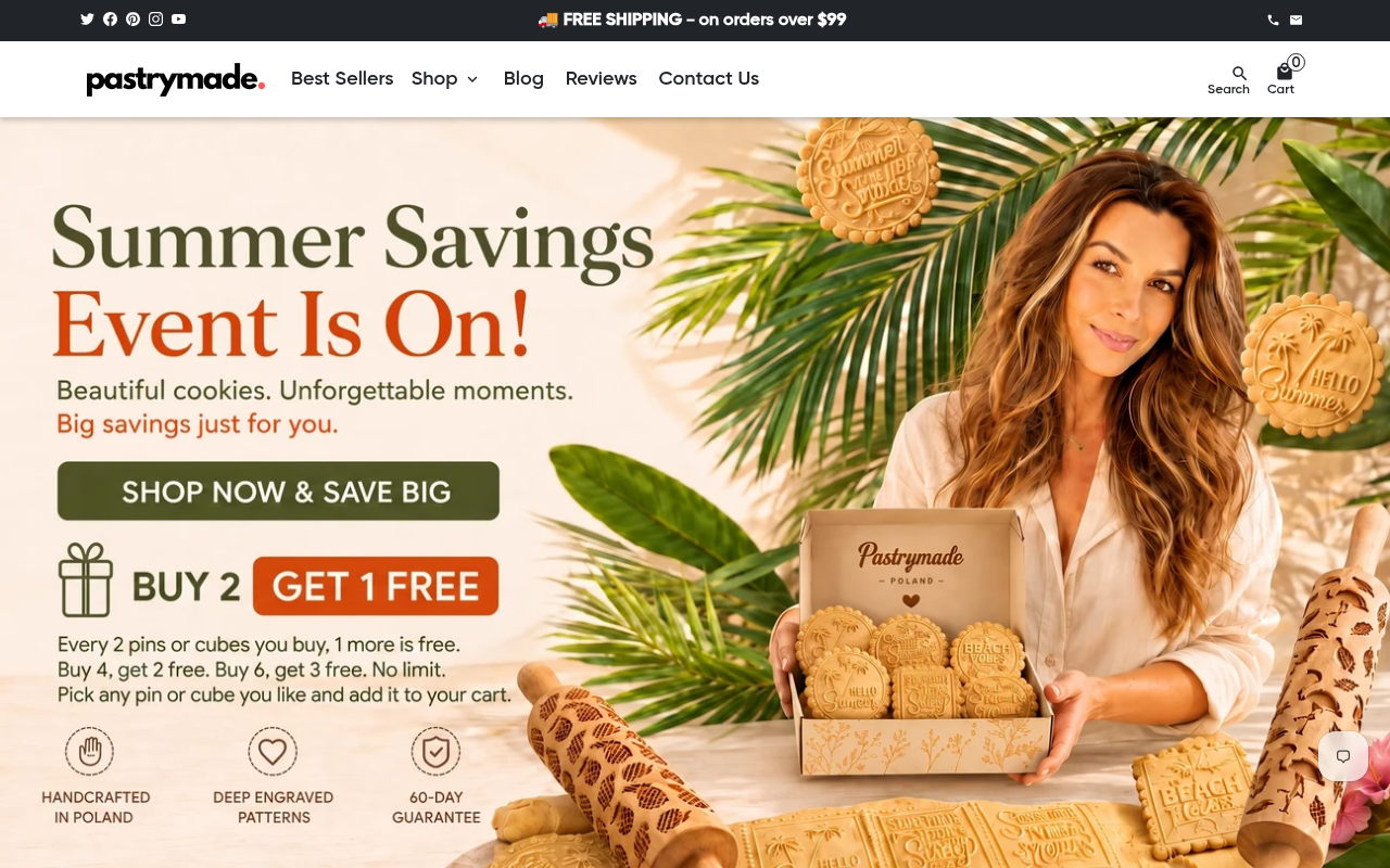 Screenshot van pastrymade.com