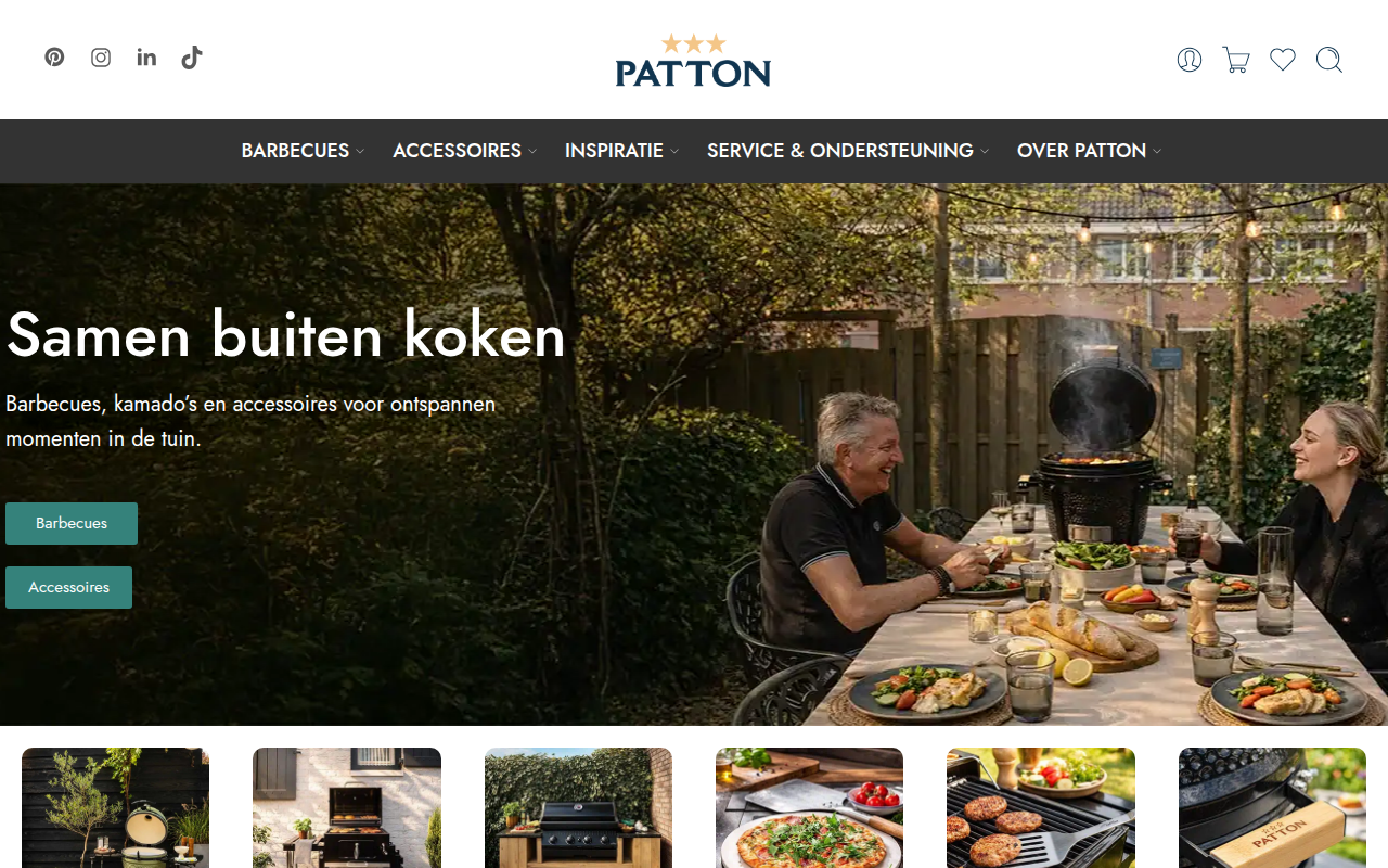 Screenshot van patton.eu